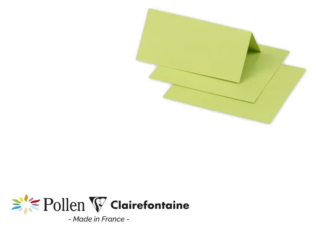 Carte de table vert bourgeon Pollen 85x80 mm comme marque-place chic - 3