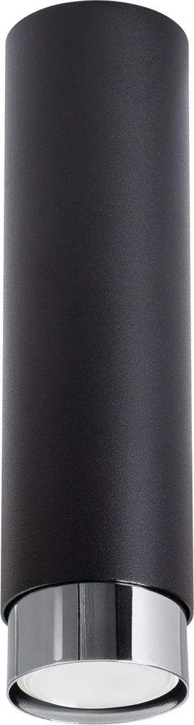 Plafond NERO 22,5 Schwarz/Chrom 1xGU10 10W Stahl 22.5x6x6cm Sollux Lighting
