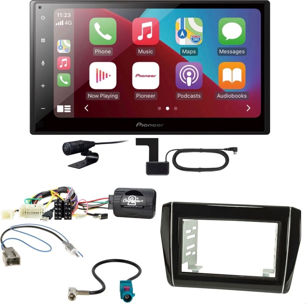 Pioneer SPH-DA160DAB USB DAB+ Android Auto Einbauset für Suzuki Swift AZ ab 2017