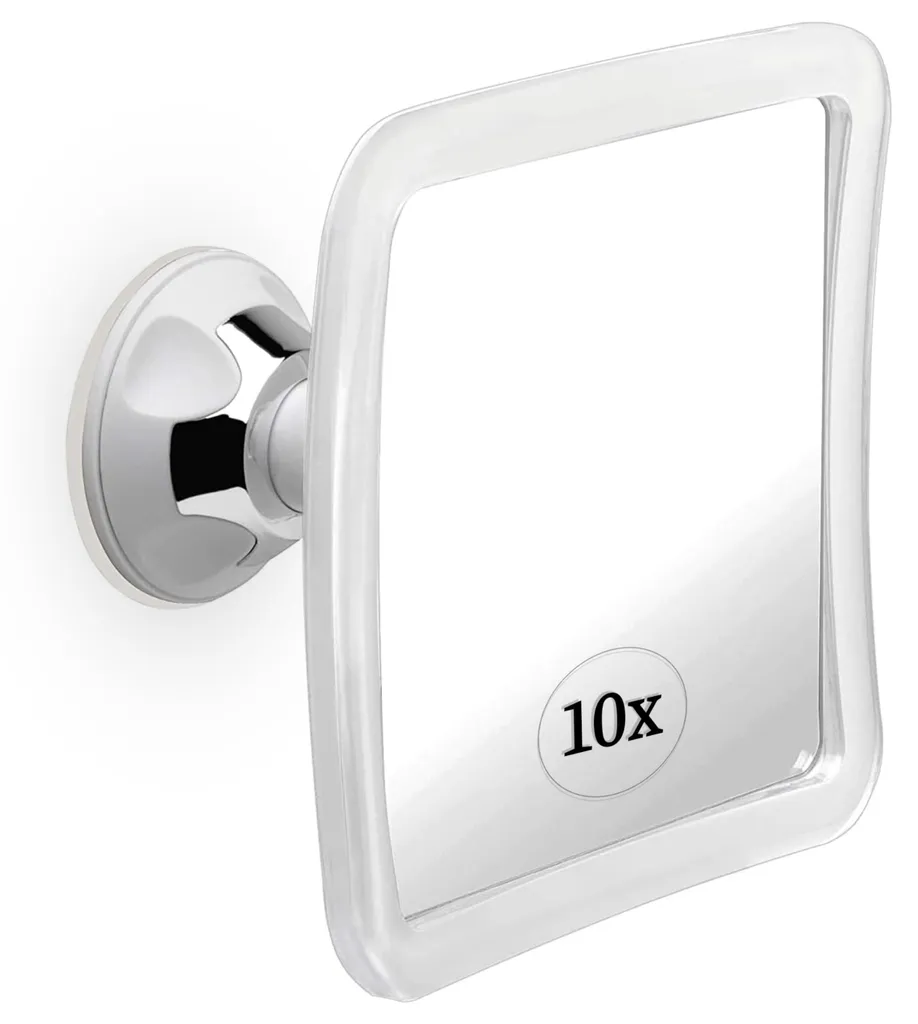 Miroir de maquillage grossissant x10 avec ventouse pour voyage et pro