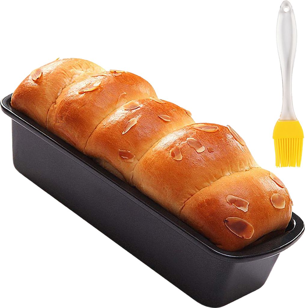 Brotbackform, Kastenform Brotbackform, 2-in-1 Kohlenstoffstahl Brotbackformen, Antihaftbeschichtet, Kastenform -27CM Inklusive Pinsel