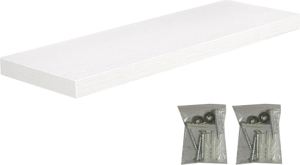 An der Wand montiertes schwebendes Regal, Tragkraft 22 Pfund, glatte Kante, gratfrei, einfache Installation, Badezimmer-Aufbewahrungshalter, schweb...