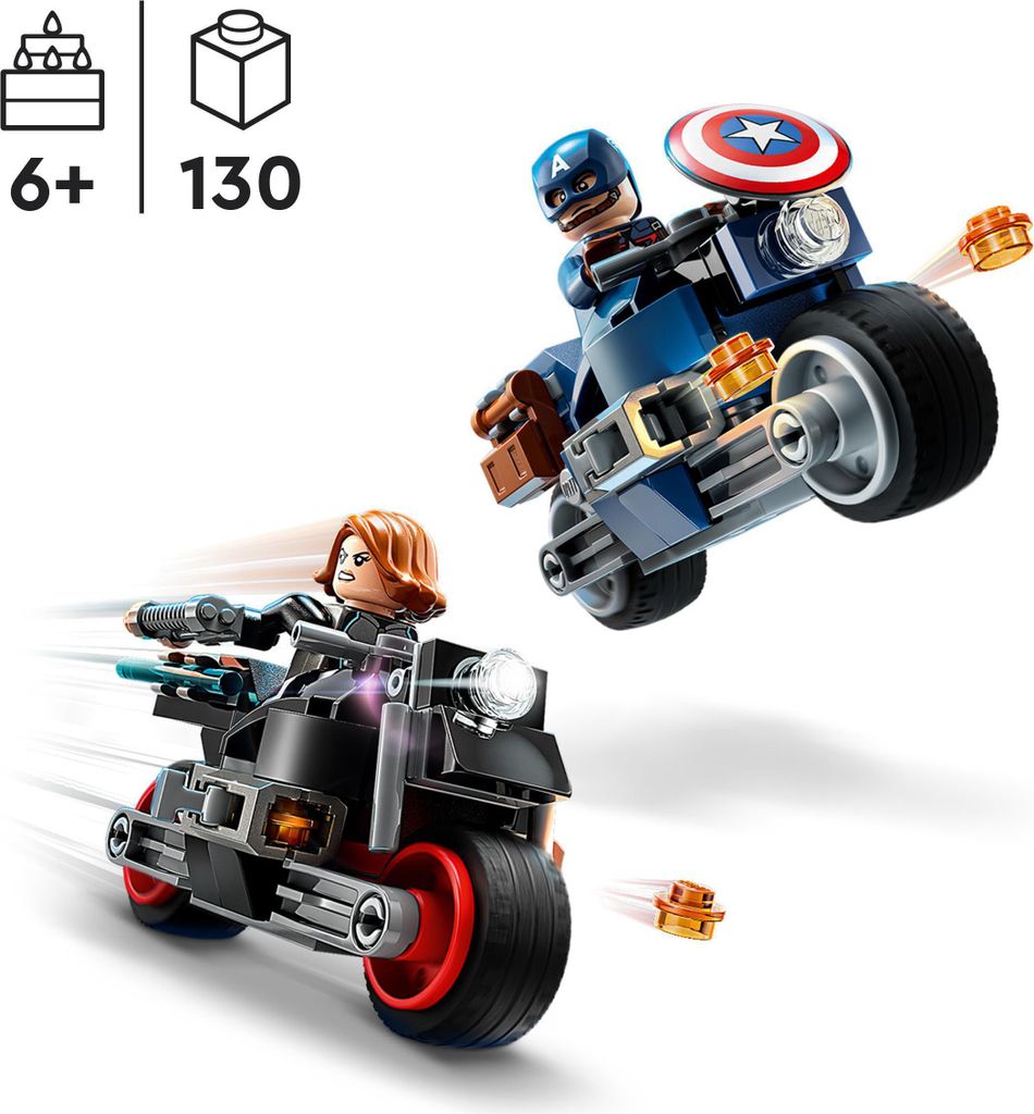 LEGO 76260 Marvel Motocykle Czarnej Wdowy i Kapitana Zdjęcie produktu 