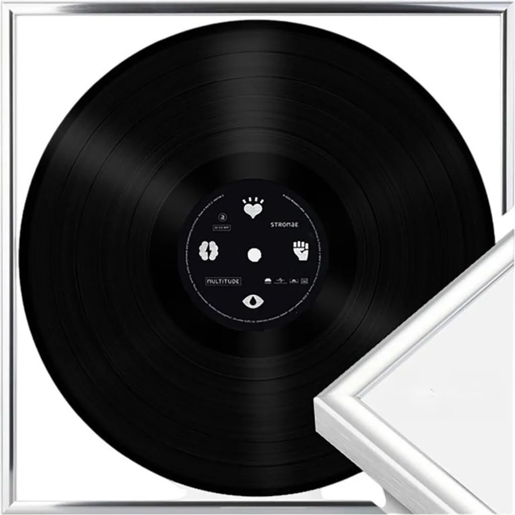 Cadre Avizar en aluminium gris pour disques vinyles 33 tours 12,5 pouces