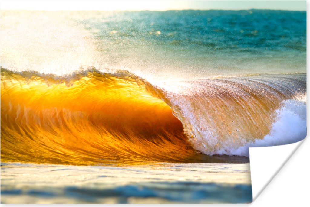 MuchoWow Poster Golf - Wasser - Meer 120x80 cm - Bilder