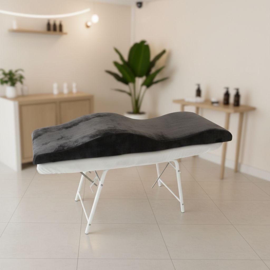 Wellenmatratze 180x60 cm mit Memory-Schaum & Veloursbezug – Produktbild 