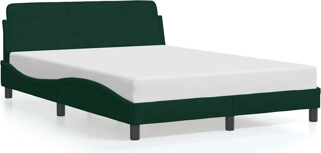 vidaXL Bettgestell "Dover" Dunkelgrün 140x200 cm Samt Produktbild 