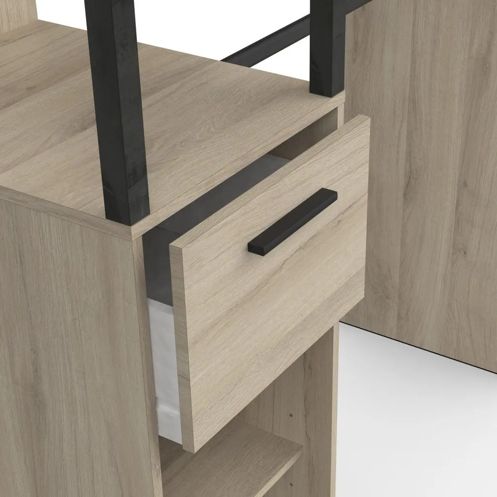 Armoire dressing modulable 2 colonnes et penderie ajustable GARY - 5