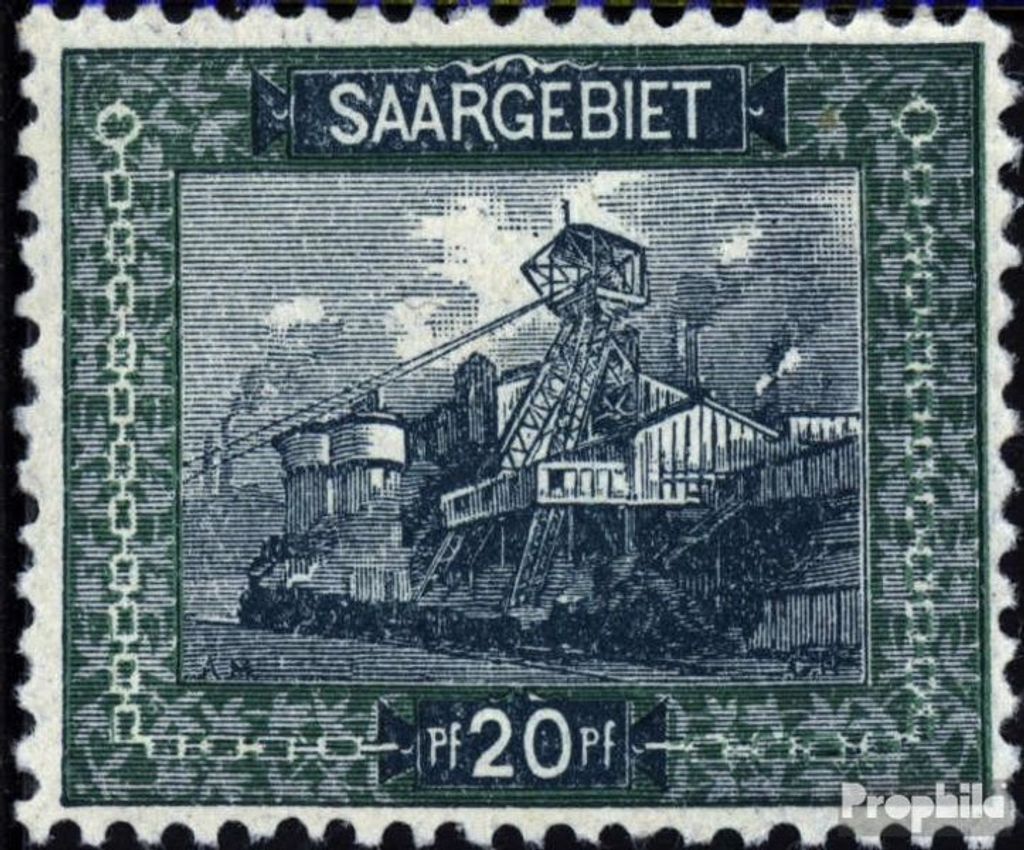 Briefmarken Saarland 1921 Mi 55A gestempelt Landschaftsbilder (I)