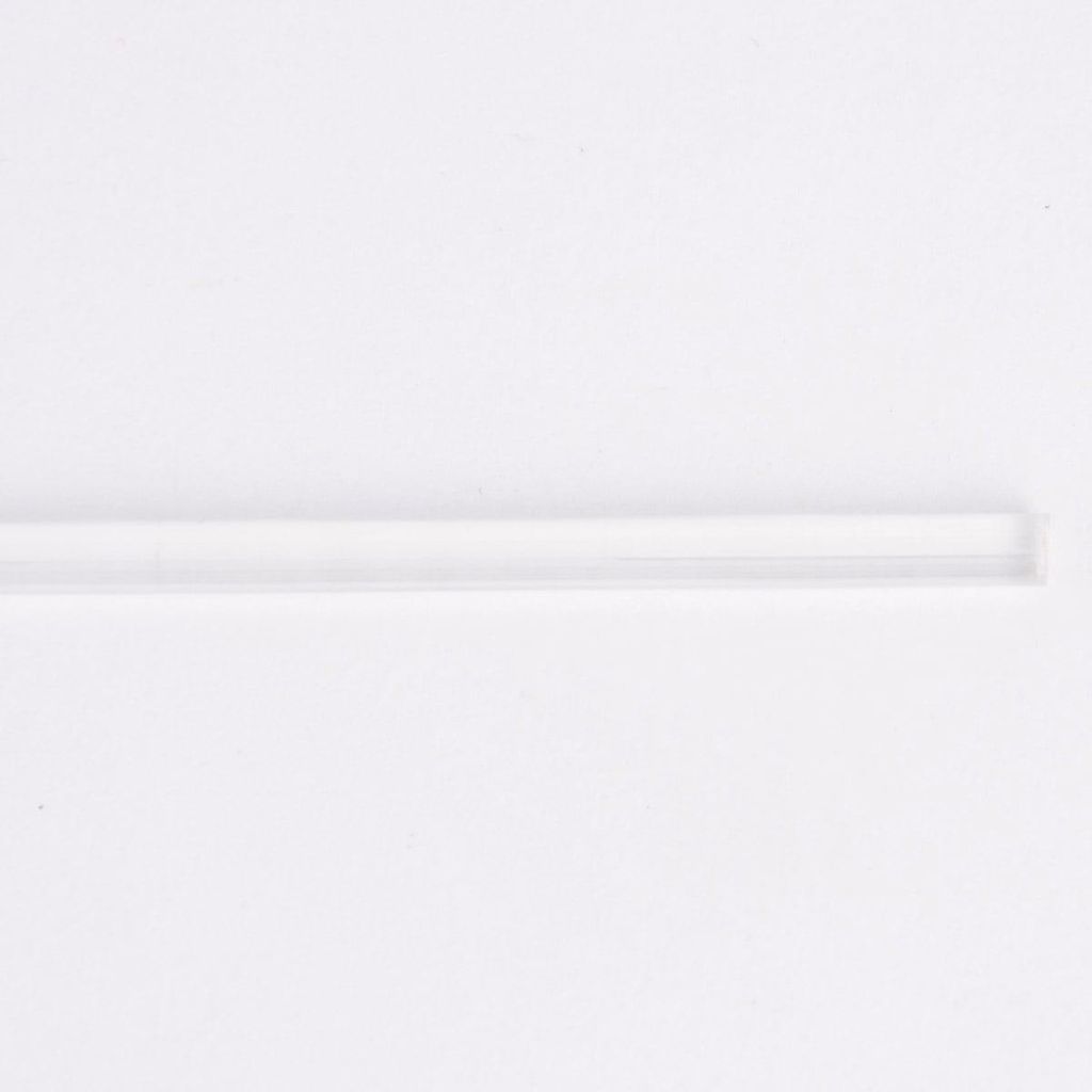 Faltenstab Stabilisierungsstab für Faltrollos Kunststoff transparent rund D: 4mm