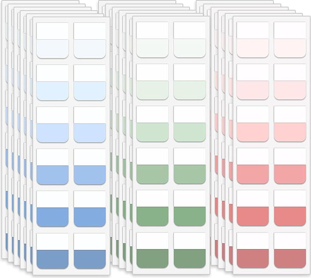 960 Stück Seitenmarker Klebezettel Selbstklebende Register Haftnotizen für Bücher,Dokumente Ordner Beschriftbare Notizzettel Tabs