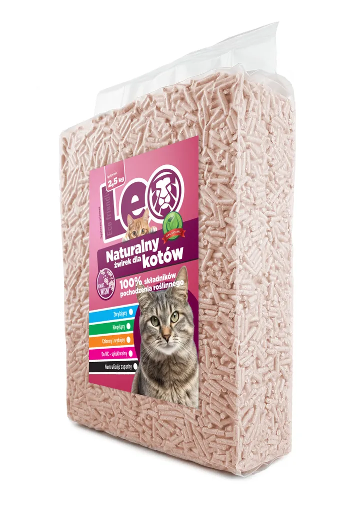 Litière pour chat Leo idéale appartement parfum cerisier