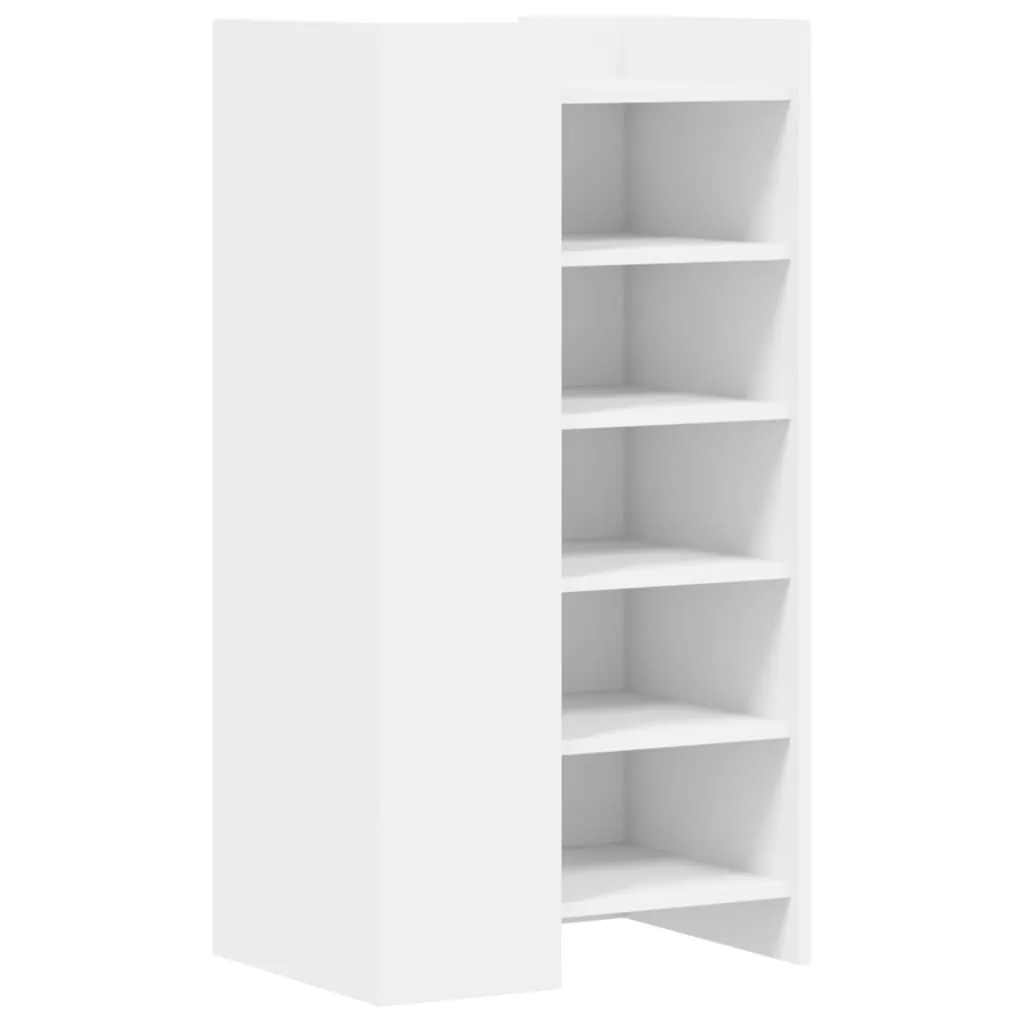Scarpiera bianca 52x37,5x100 cm Materiale in legno