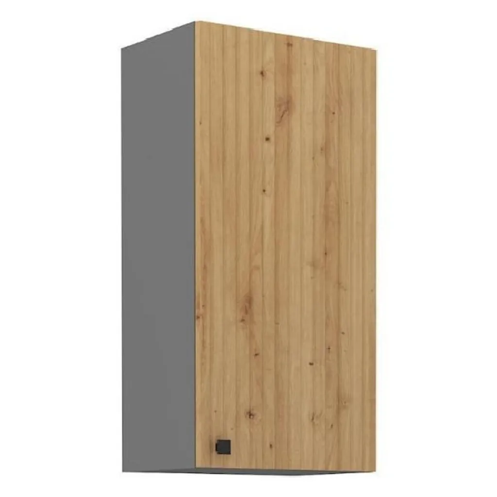 Pensile alto NOMIN - larghezza 45 cm, rovere artigianale / antracite