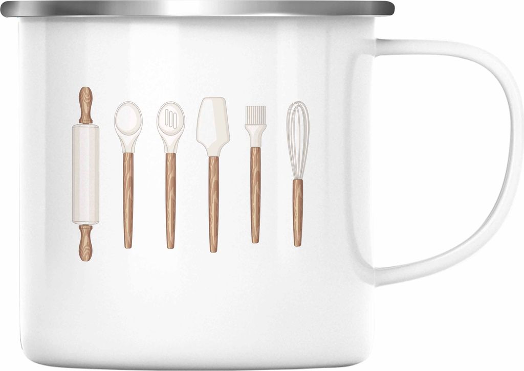 Trendation - Koch Emaille Tasse Geschenk Ist Mir Egal Ich Koch Das Jetzt So Köchin Geschenkidee (Silber)