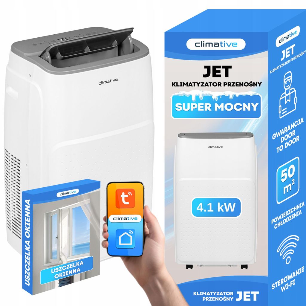 Climative AC41-S JET, 4,1 kW, Biały Zdjęcie produktu 