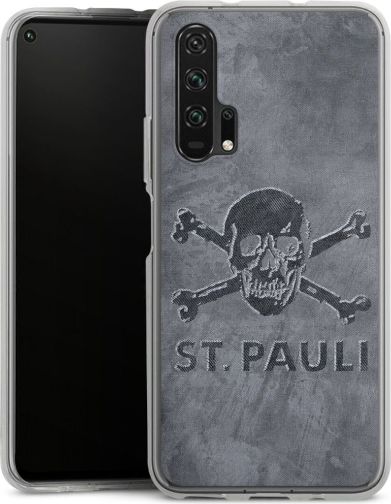 DeinDesign Handyhülle für Huawei Honor 20 Pro Silikon Hülle Case Smartphone Schutzhülle Beton FC St. Pauli Logo
