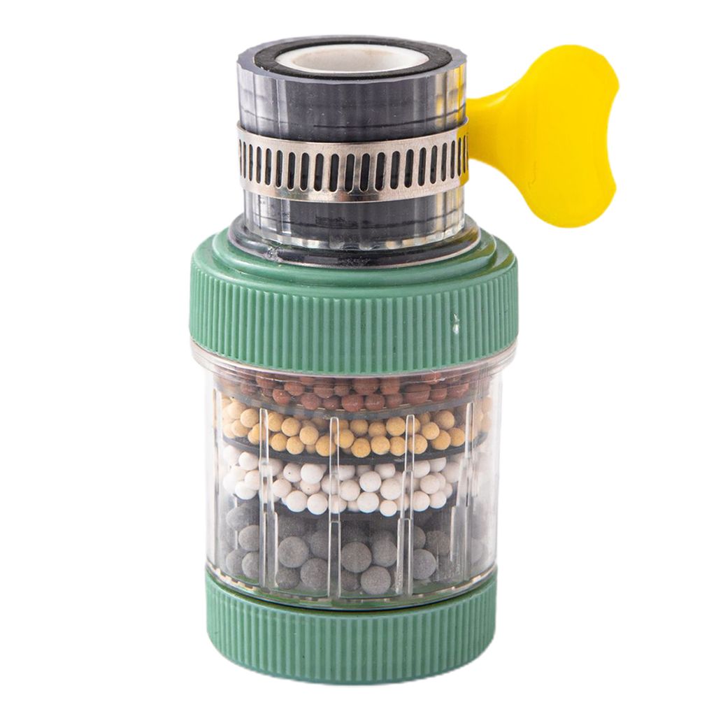 Wasserhahnfilter, wiederverwendbar, spritzwassergeschützt, abnehmbar, eingebaute medizinische Steinpartikel, Haushaltsspüle, Heiß- und Kaltwasse...