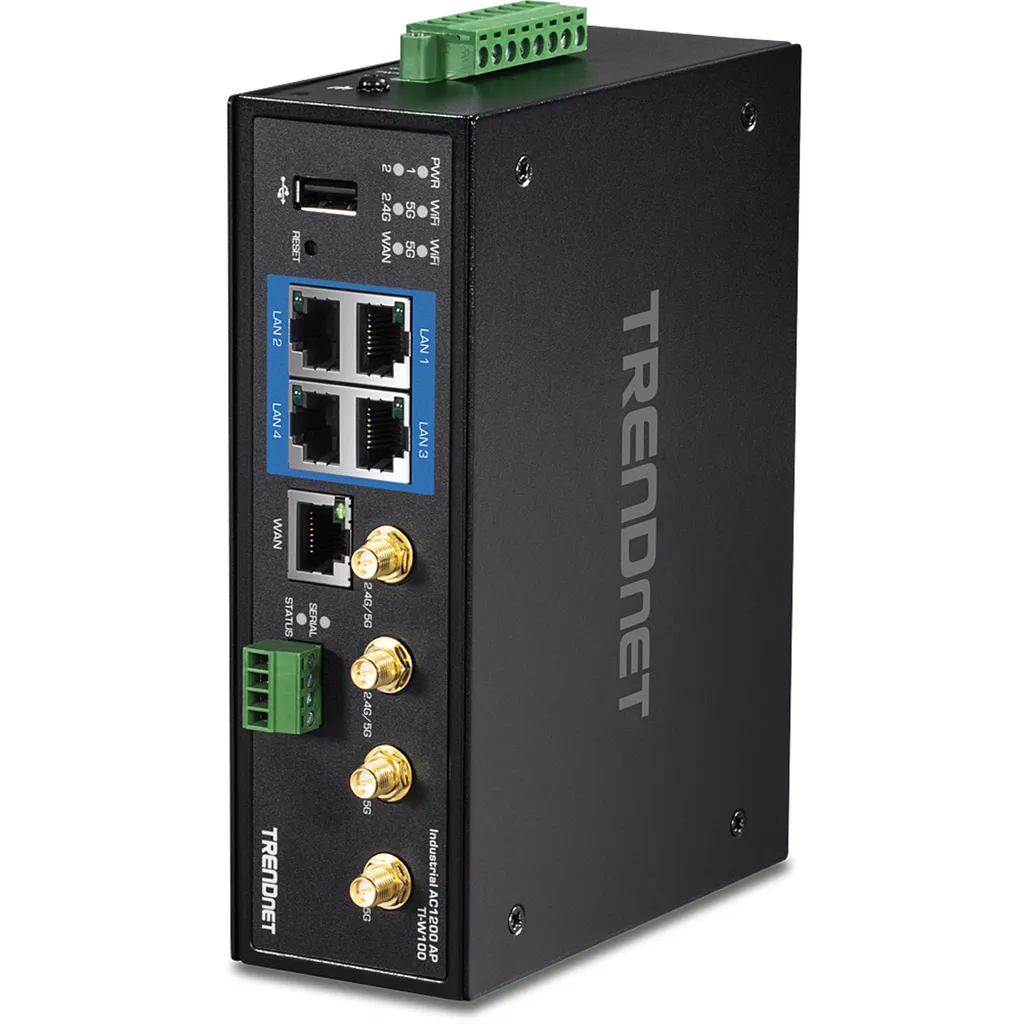 Routeur WiFi Industriel AC1200 TRENDnet avec Ports Gigabit Ethernet