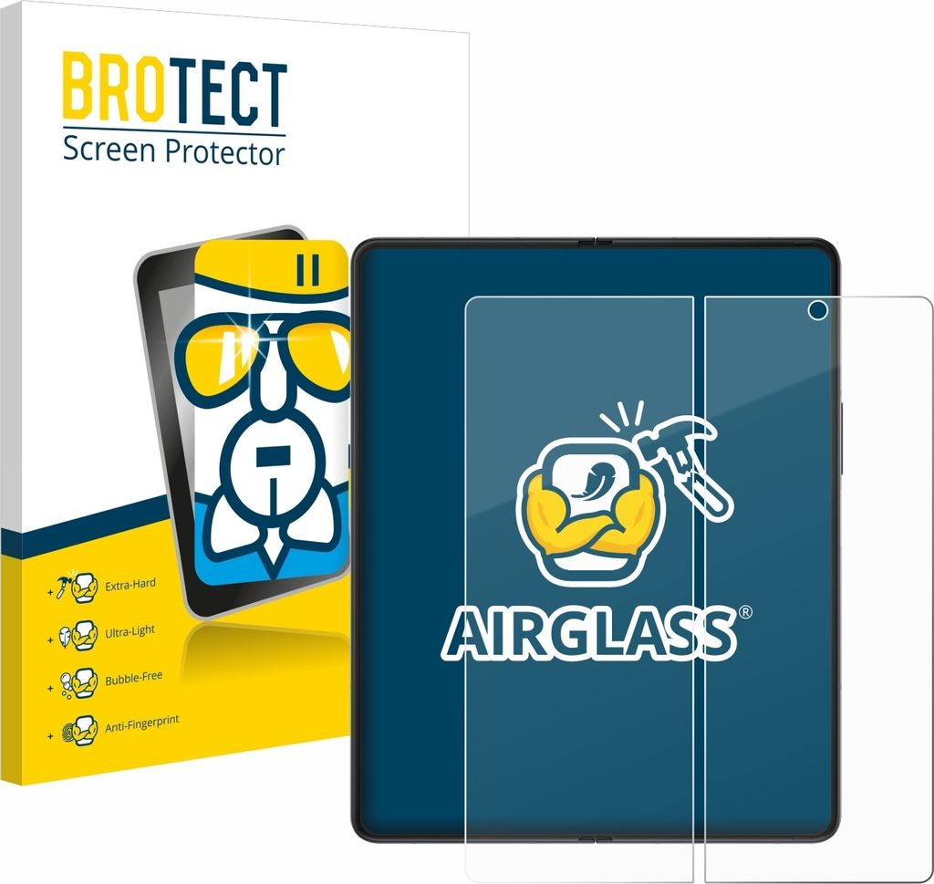 BROTECT Schutzglas für Samsung Galaxy Z Fold 3 5G (Inneres Display) Schutzfolie Panzer Folie Glas Display Schutz klar