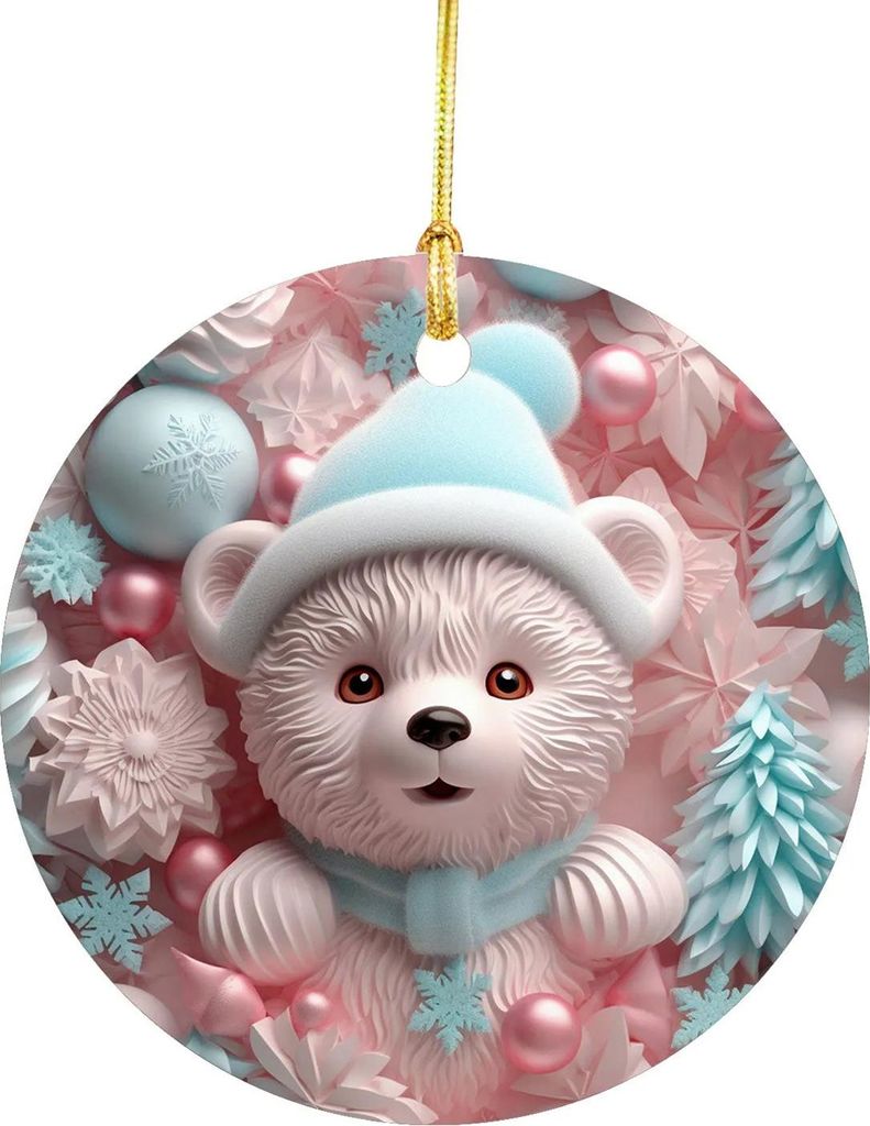 Weihnachtsanhänger, Weihnachtsmann, Elch, Schneemann, Charm, 2D-Weihnachts-Hängeornament mit Lanyard-Design, Elch-Fensterdekor
