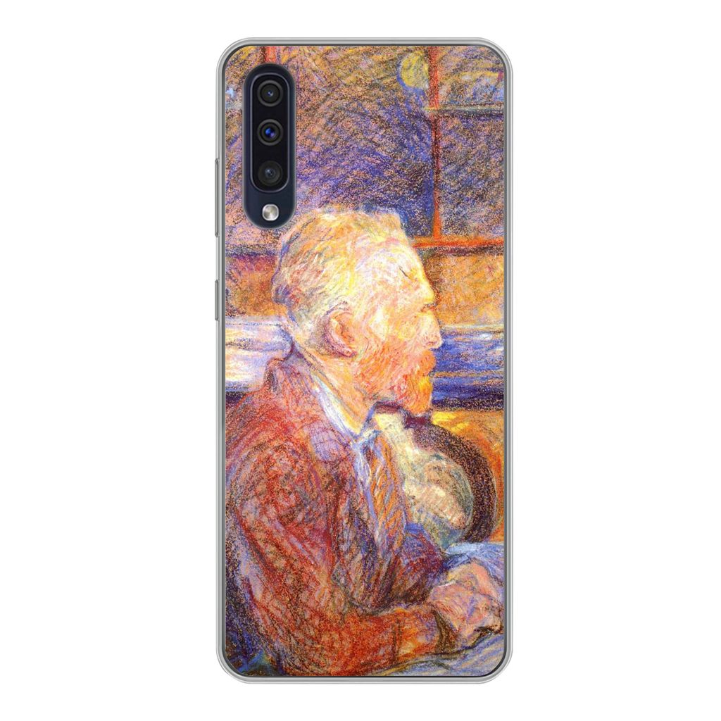 MuchoWow Handyhülle Schutzhülle Hülle für Samsung Galaxy A30s Porträt von Henri de Toulouse-Lautrec - Vincent van Gogh Silikon Softcase Hand...