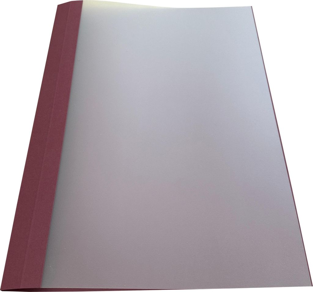 Ösenmappe, Leinenstruktur, 4 mm, Farbe bordeaux, satinierte Folie, VPE= 100 St.