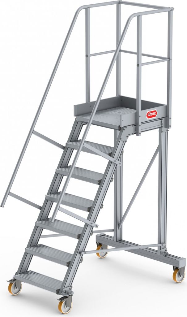 Altrex Podesttreppe fahrbar 60° 7 Stufen