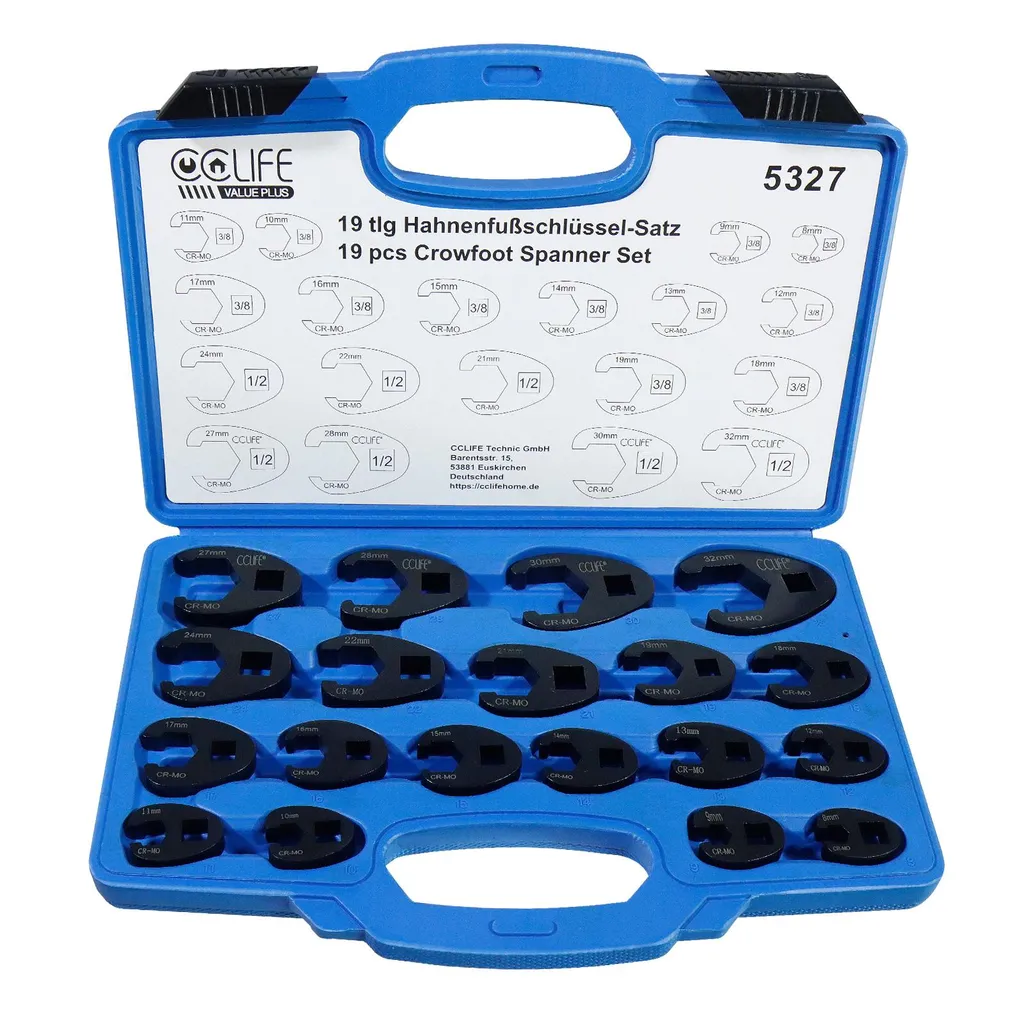 Set 19 Chiavi a Bussola CCLIFE 8-32mm 1/2 Multiprofilo | Professionali