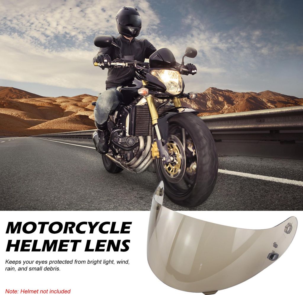 Helmvisier Ersatz für HJC CL-16 CL-17 CL-ST CL-SP CS-R1 CS-R2 Serie Vollgesichtsschutz Motorradlinse getönt
