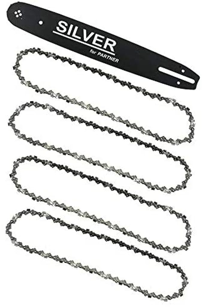 Schwert Mit 2 Ketten Für Partner 351 Motorsäge – 35 Cm, 3/8 Zoll, 1,3 Mm, 52TG Schwert Mit 2 Ketten Für Partner 351 Motorsäge – 35 Cm, 3/8 Zoll, 1,3 Mm, 52TG