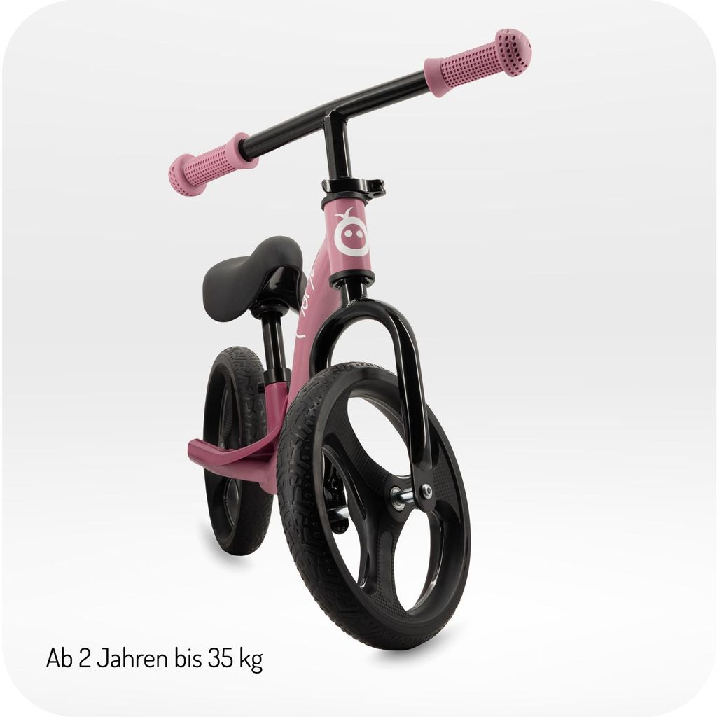 MoMi ISOKA - Draisienne 10 LED Sans Pile - Réglable Sans Outils Repose Pieds 2 Ans 35 Kg Violet Momi Pas Cher 162157
