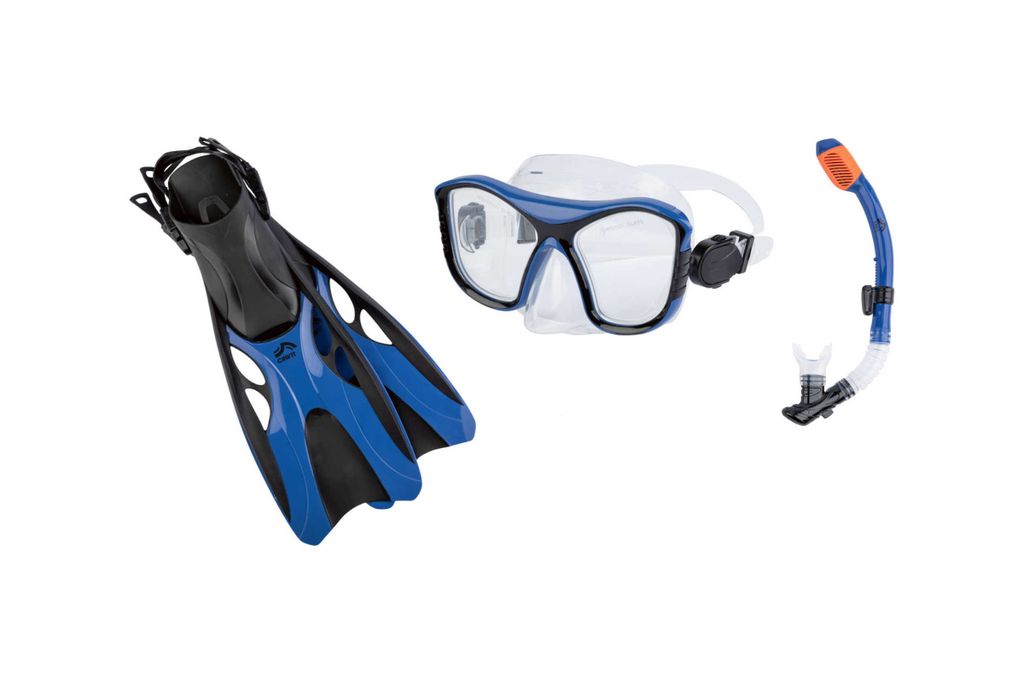 Crivit Tauch- und Schnorchelset Blau L / XL - 42 / 47 Produktbild 