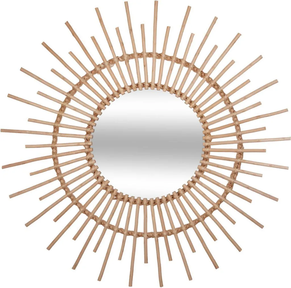 Specchio Soleil Rattan D 76 cm Atmosphera - Arredo Boho Chic Naturale