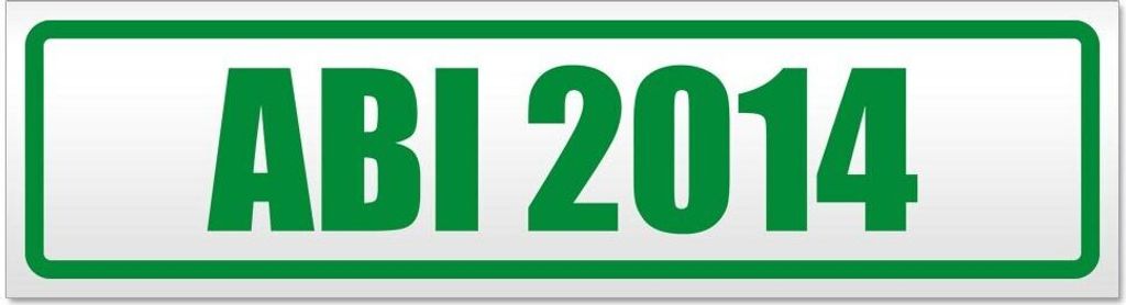 Kiwistar Abi Motiv 2014 Magnetschild Schild magnetisch - 60cm Grün - Magnetfolie für Auto PKW Kfz