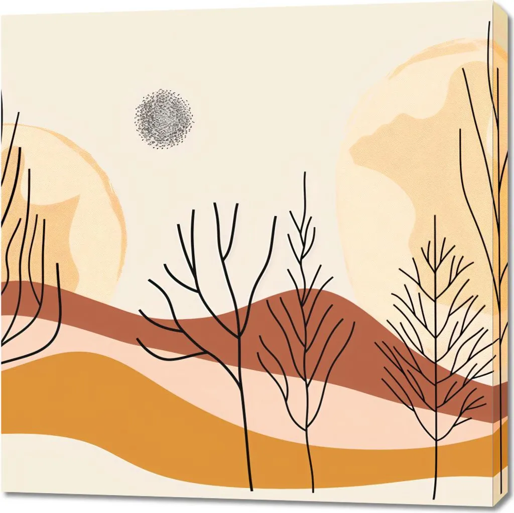 Quadro Moderno Deserto Strappato 90x90 - Design d'Interni Materico