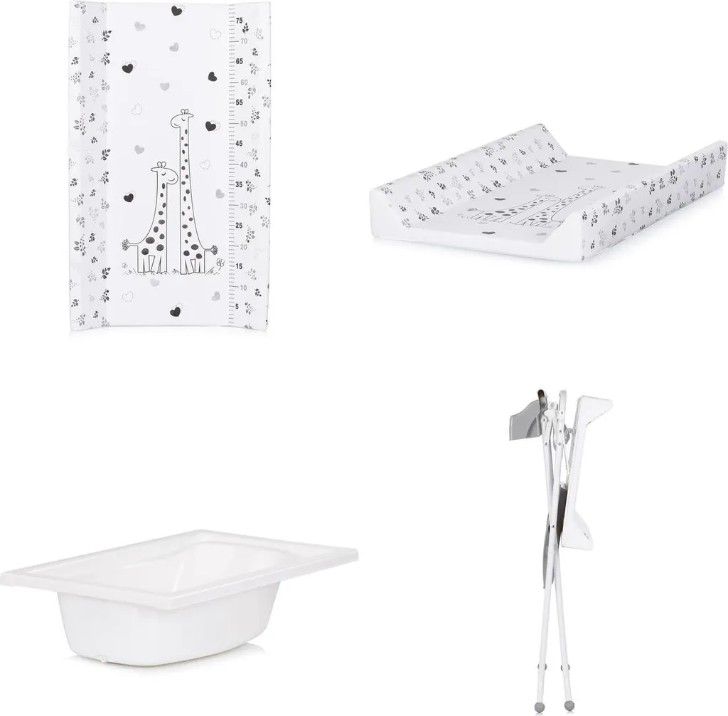 Chipolino Aqua Baignoire bébé et Table à langer 2 en 1 avec Support Gris - 4
