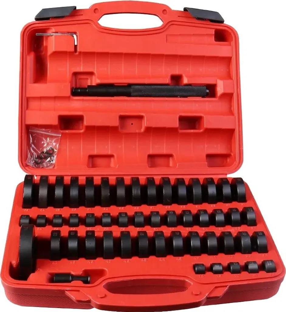 Jeu de douilles pour roulements en acier carbone 51 pcs pour garage auto