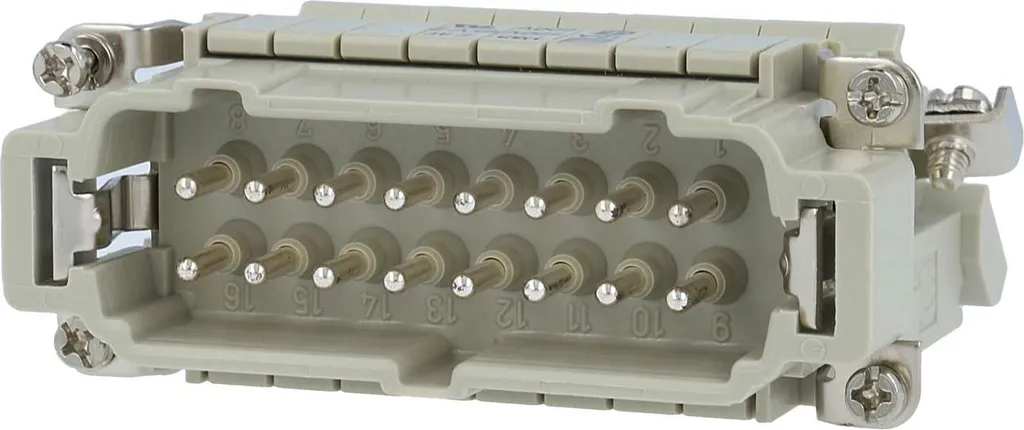 Insert HARTING Han 16E : Fiabilisez vos Connexions Électriques 500V 16A