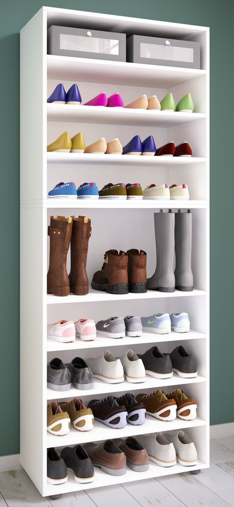 VCM Holz-Schuhregal | Maße: H. 183 x B. 70 x T. 37 cm| Produktbild 