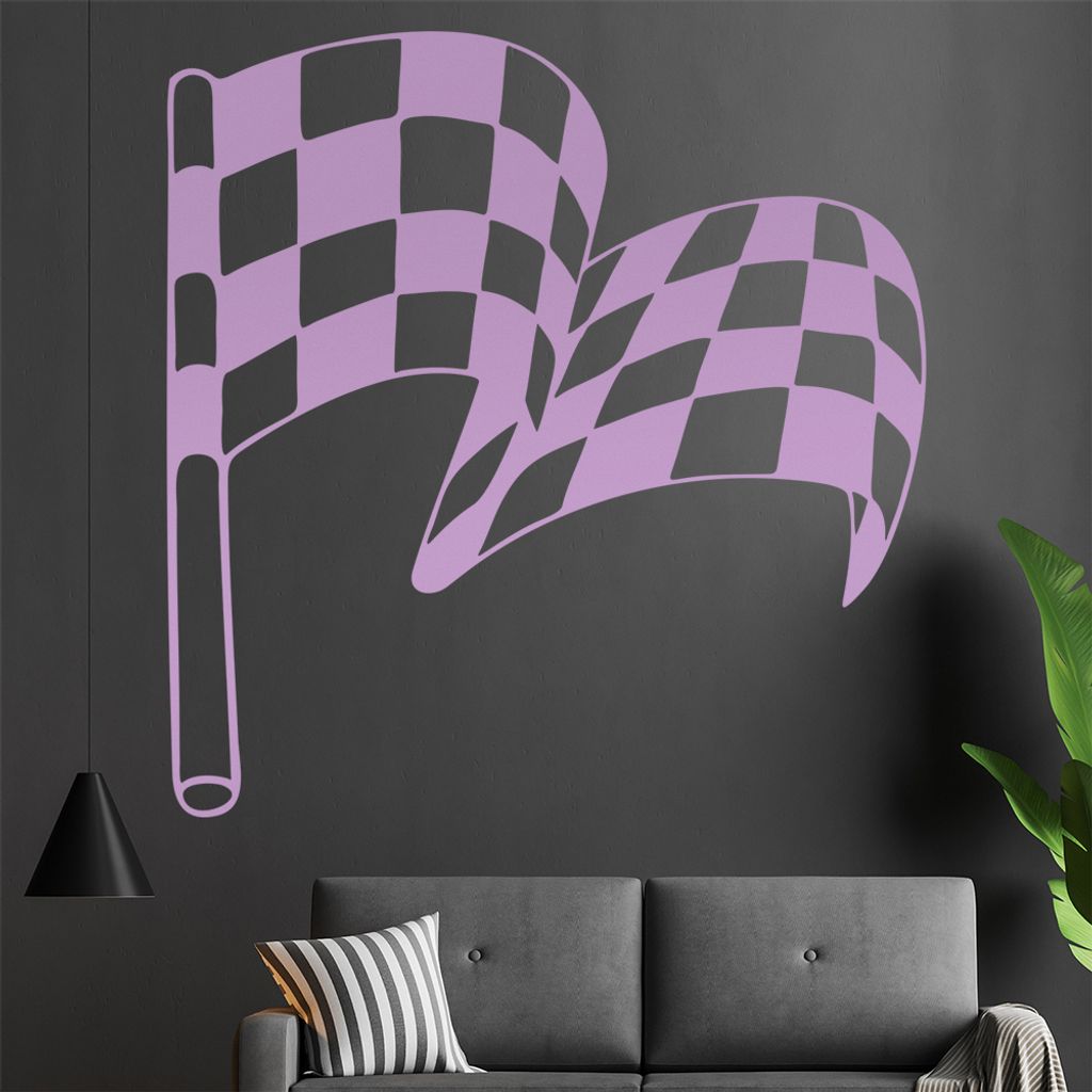 Ziel Fahne wehend Wandtattoo in 6 Größen - Wandaufkleber Wall Sticker - Dekoration, Küche, Wohnzimmer, Schlafzimmer, Badezimmer