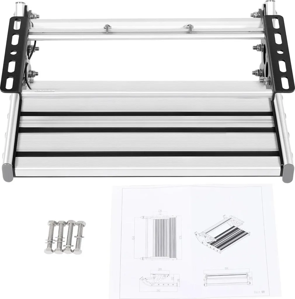 Marchepied stable argenté à LED pour camping-car - Sécurité maximale