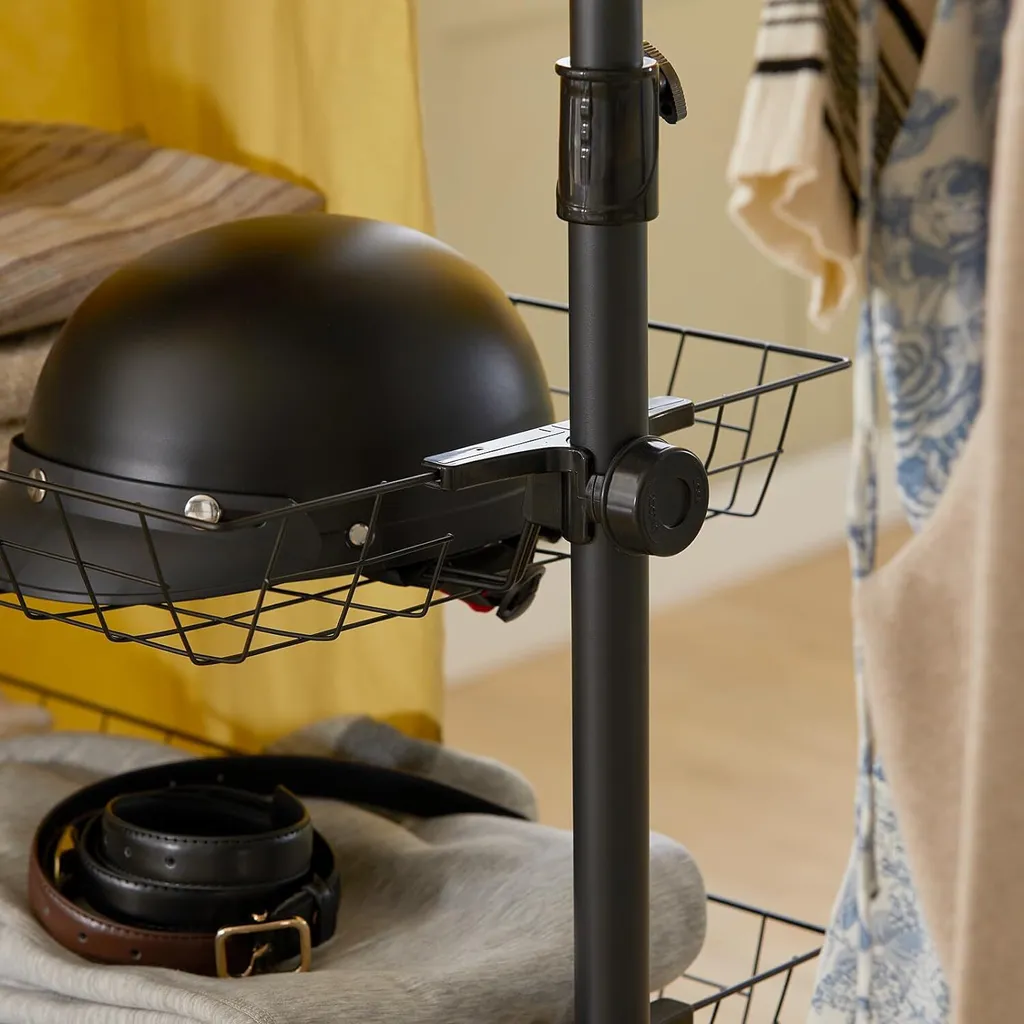 Dressing télescopique modulable avec 5 barres de penderie métal