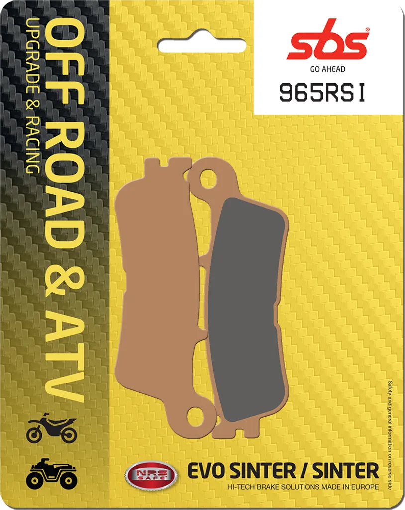Plaquette de frein SBS Sinter 965RSI à forte friction tout-terrain