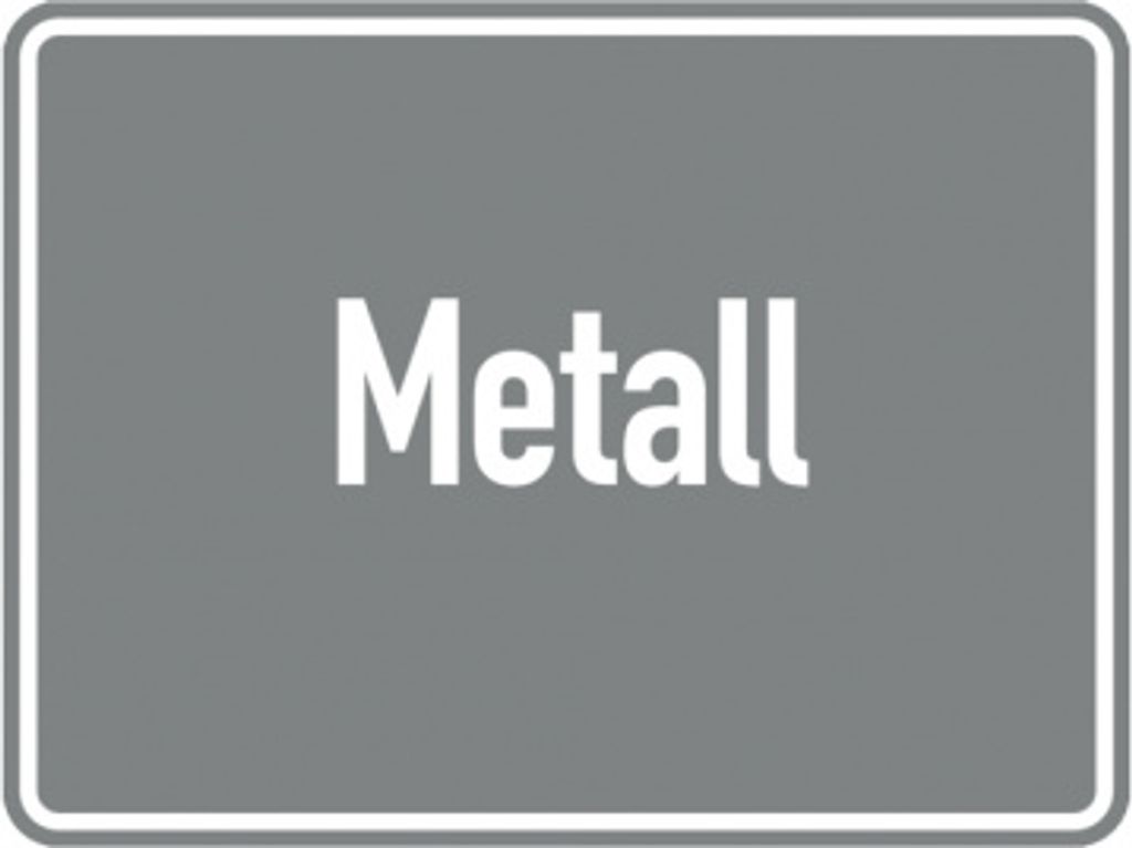 Dreifke Abfallkennzeichen, Metall, 150 x 200 mm, Folie selbstklebend 1 Stk.