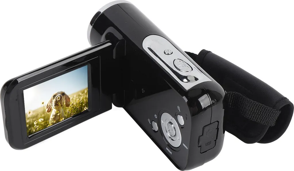 Caméscope numérique 1080P 16MP noir avec zoom 16x et écran 2 pouces