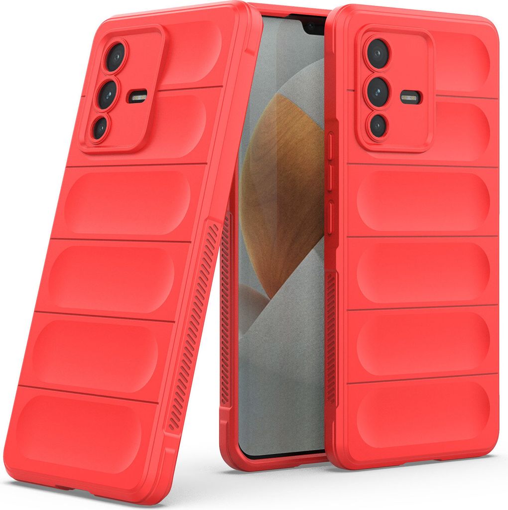 VIVO S12 Case, WindCase Flexible TPU Rubber Grip Shock-Absorbent tective Case Cover for VIVO S12 Rot
