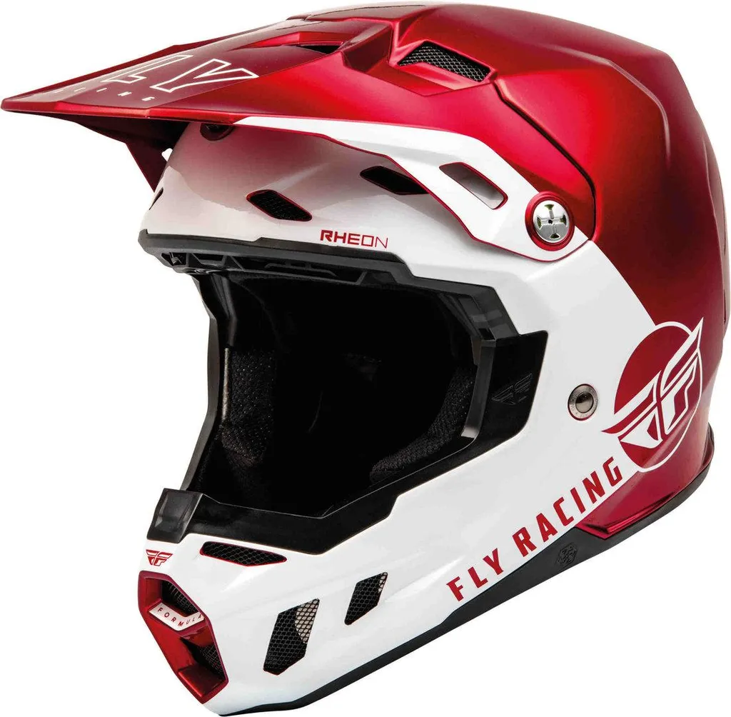 Casque Formula CC Centrum Fly Racing en Carbone Composite Rouge Blanc L