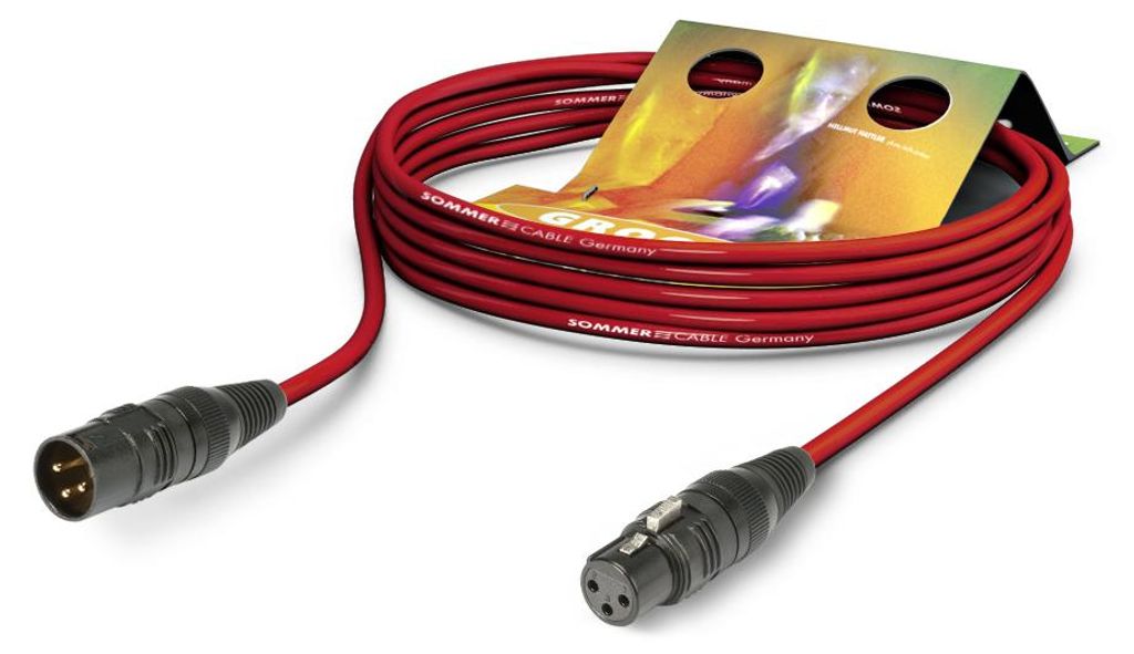 Mikrofonkabel Club Series MKII, 2 x 0,34 mm² | XLR / XLR, HICON | 7,50m | rot