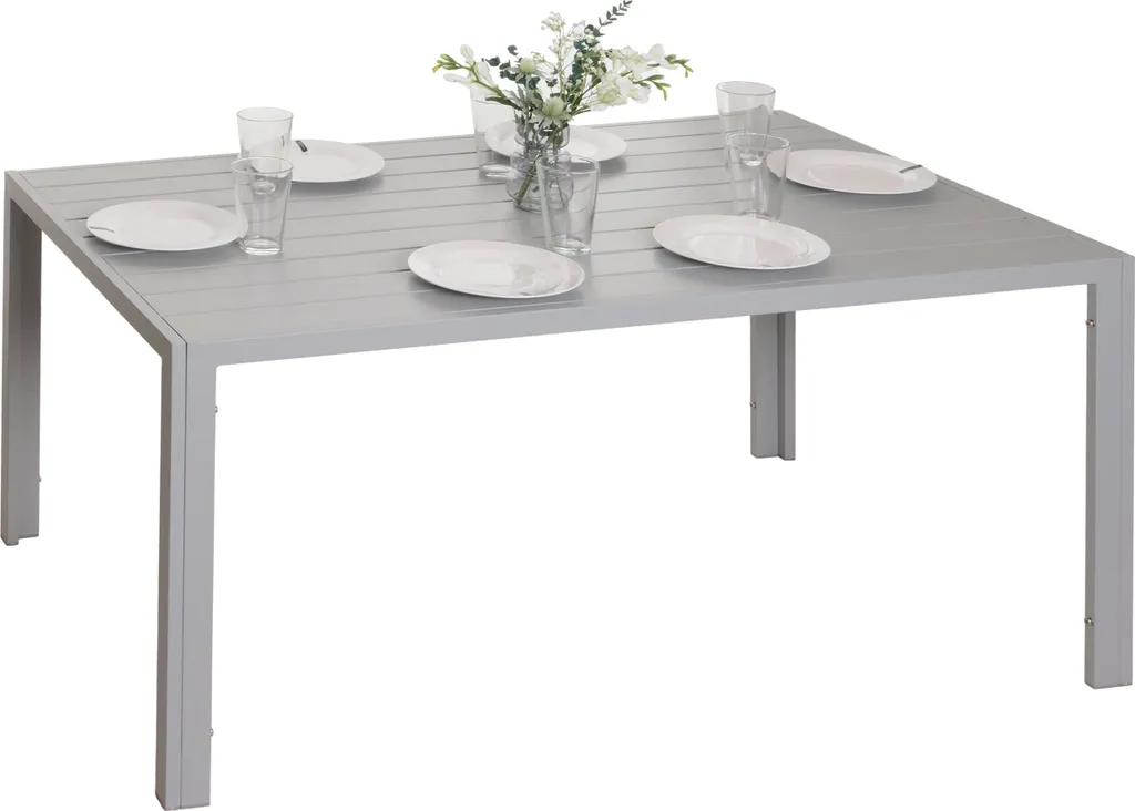 Table de jardin bistrot en aluminium 140x80cm pour balcon et terrasse